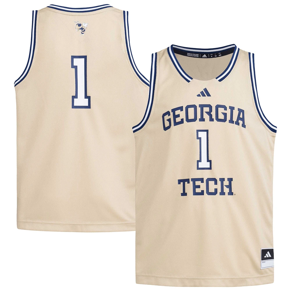 Maillot Swingman des Yellow Jackets de Georgia Tech adidas #1 Gold pour jeunes