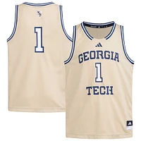 Youth adidas #1 Gold Georgia Tech Yellow Jackets Swingman Jersey