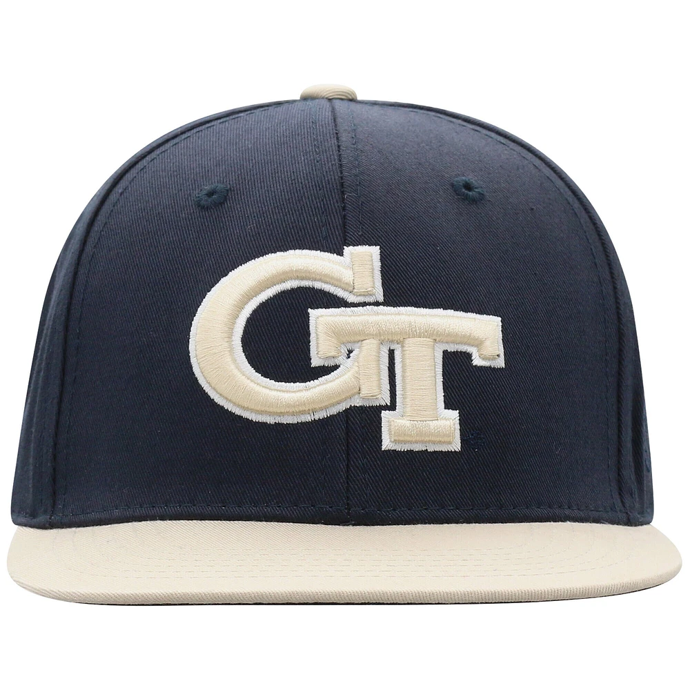 Youth Top of the World Navy Georgia Tech Yellow Jackets Victory Maverick Snapback Hat