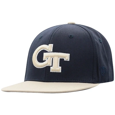 Youth Top of the World Navy Georgia Tech Yellow Jackets Victory Maverick Snapback Hat