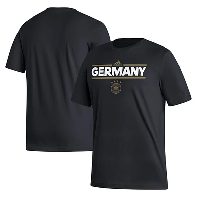 T-shirt Dassler de l'équipe nationale d'Allemagne adidas noir pour hommes