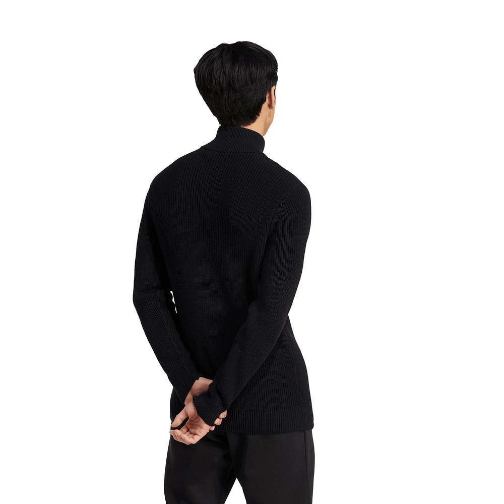 Haut en maille côtelée à demi-zip noir pour homme de l'équipe nationale d'Allemagne Culturewear 125e anniversaire adidas Originals