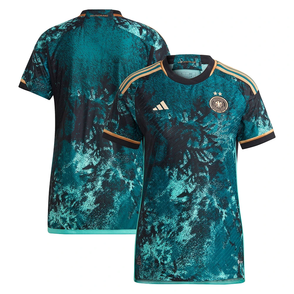 Maillot femme adidas bleu sarcelle 2023 extérieur équipe nationale féminine Authentic