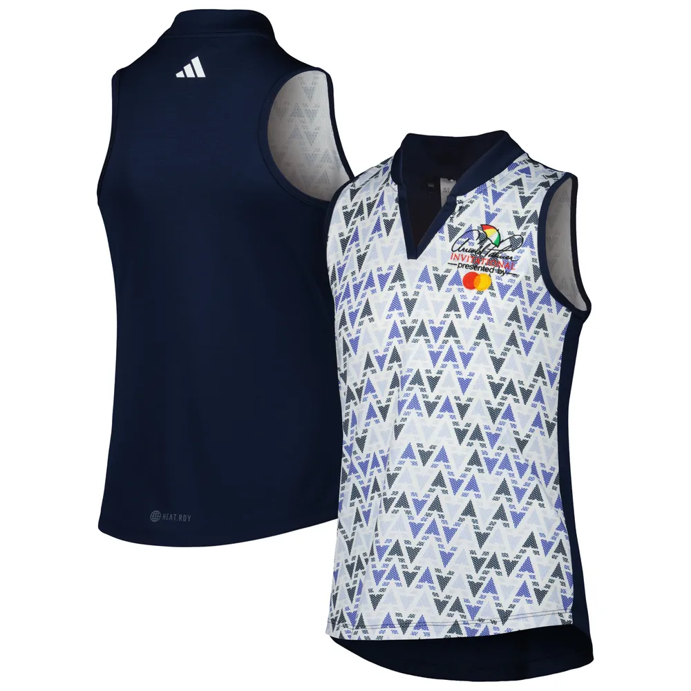 Girls Youth adidas Navy Arnold Palmer Print HEAT.RDY Polo