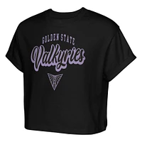 Girls Youth  Eclipse Black Golden State Valkyries City Pennant Cropped T-Shirt