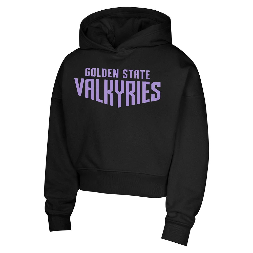 Girls Youth  Eclipse Black Golden State Valkyries Closer Pullover Hoodie