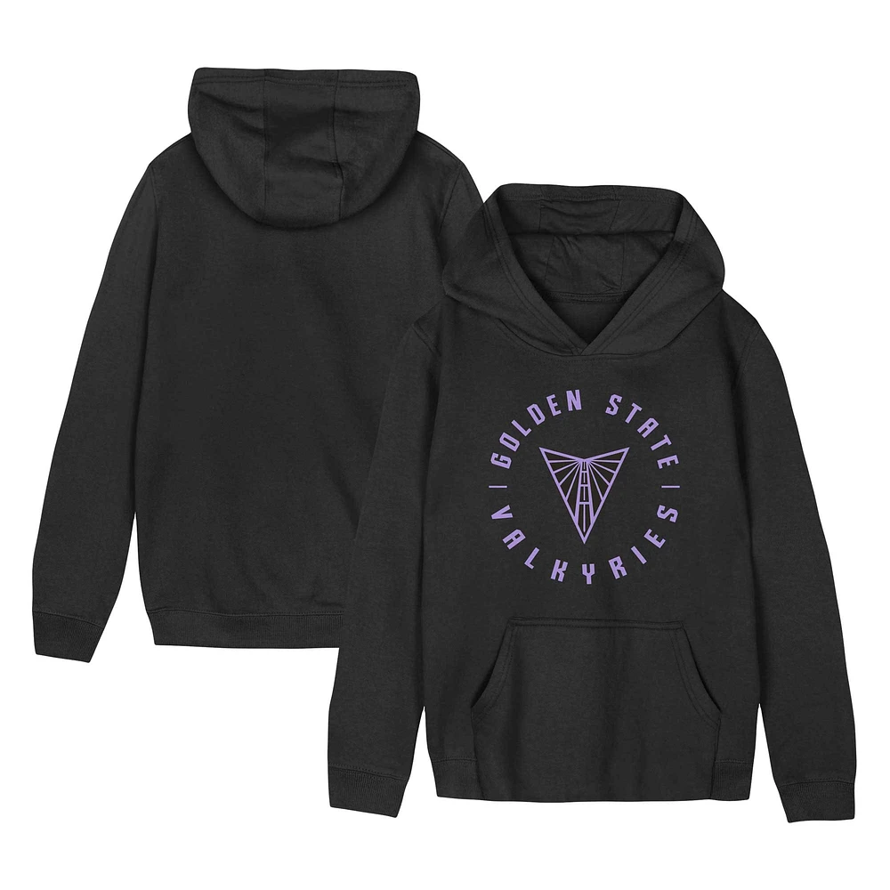 Sweat à capuche noir Golden State Valkyries Circle pour enfants d'âge préscolaire