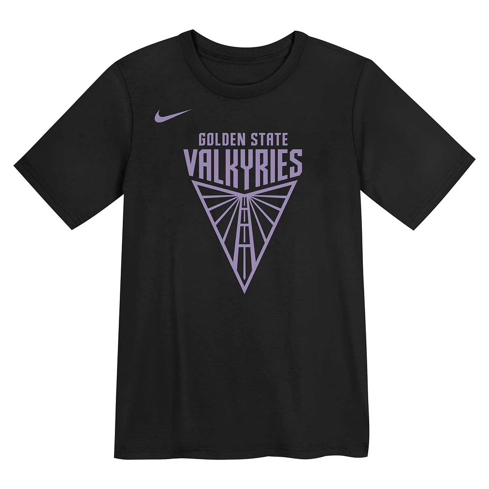 T-shirt Nike noir avec logo Golden State Valkyries pour enfant d'âge préscolaire