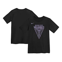 T-shirt Nike noir avec logo Golden State Valkyries pour enfant d'âge préscolaire