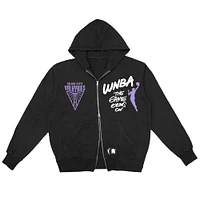 Unisex round21  Black Golden State Valkyries Double-Zip Hoodie