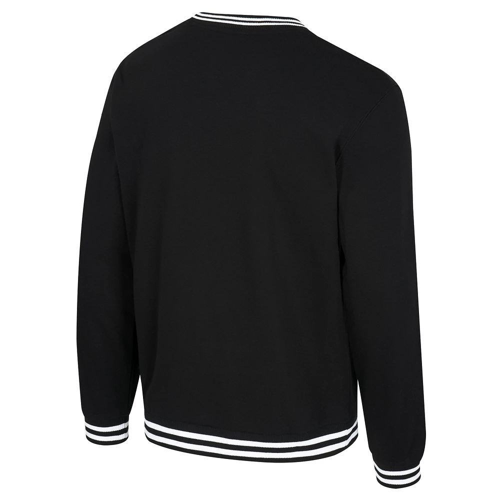 Unisex Stadium Essentials  Eclipse Black Golden State Valkyries Club Level Chenille Pullover Sweatshirt