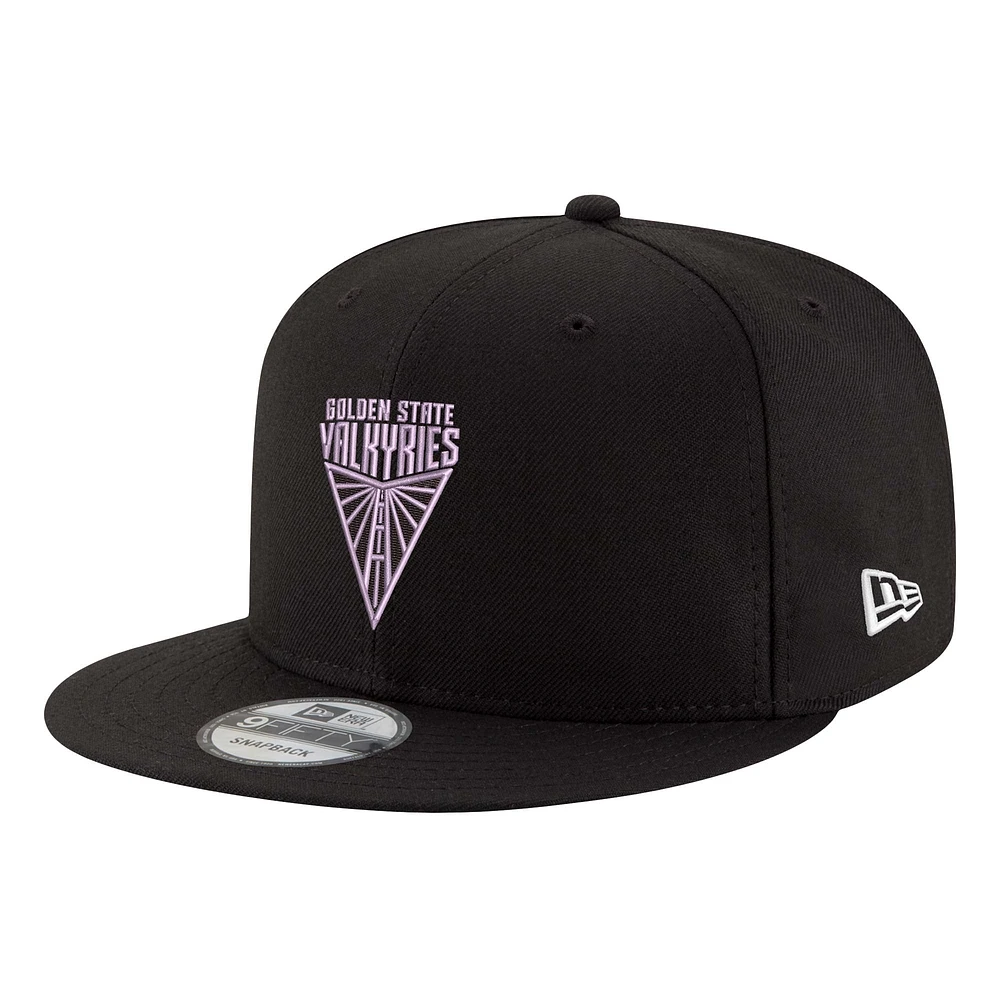 Casquette Snapback unisexe New Era Eclipse noire avec logo Golden State Valkyries 9FIFTY