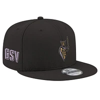 Unisex New Era Eclipse Black Golden State Valkyries Logo 9FIFTY Snapback Hat