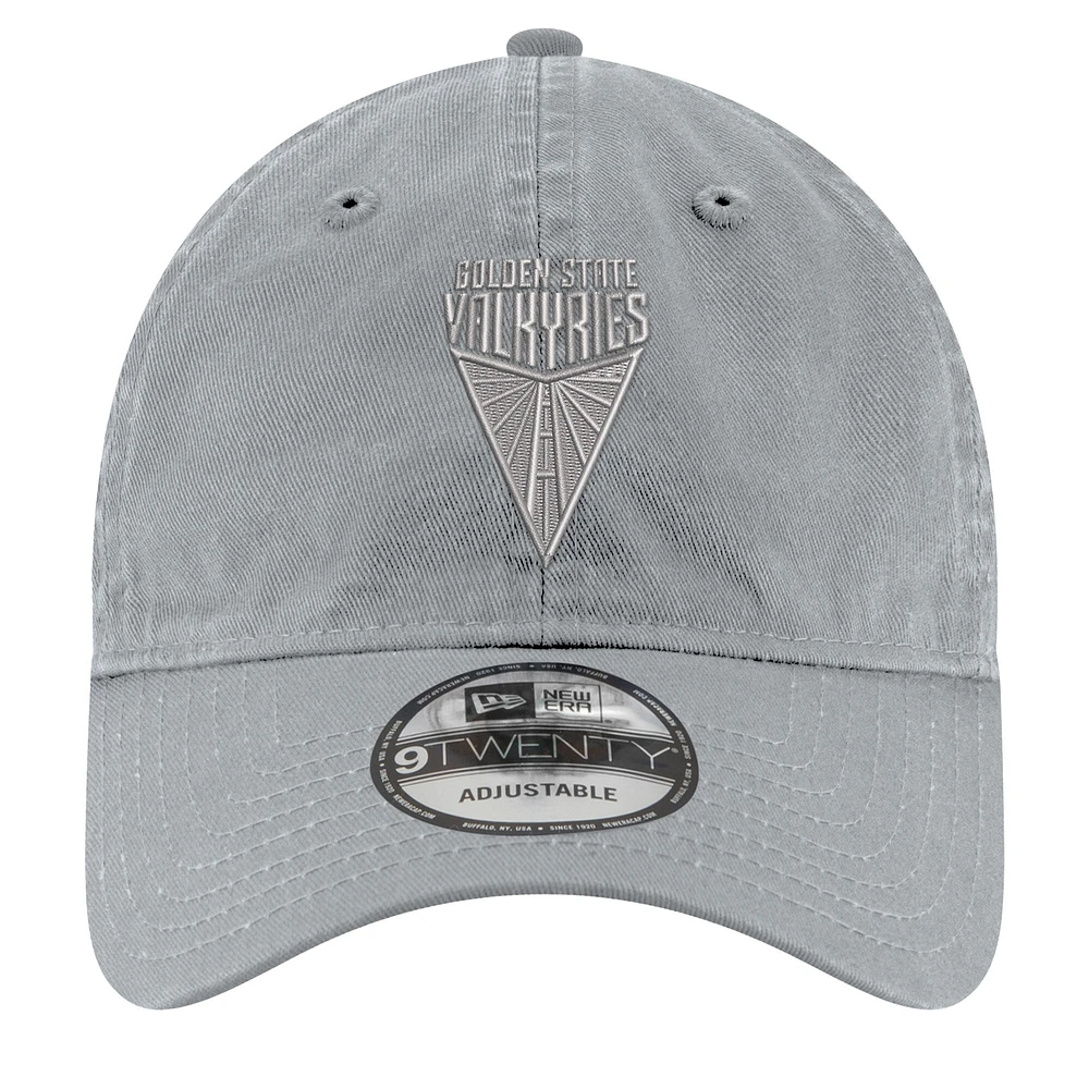 Casquette ajustable unisexe New Era grise Golden State Valkyries Core Tonal 9TWENTY