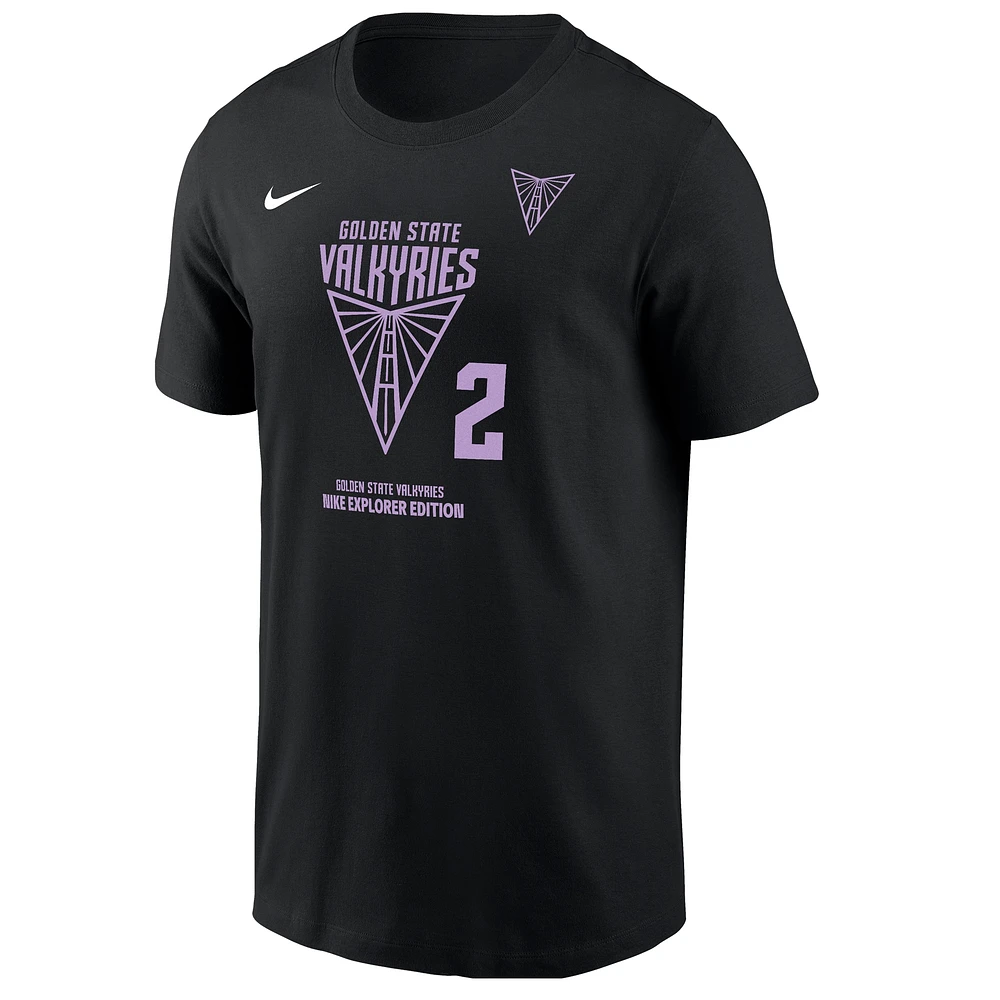 Unisex Nike Kaitlyn Chen Black Golden State Valkyries 2025 WNBA Draft Name & Number T-Shirt