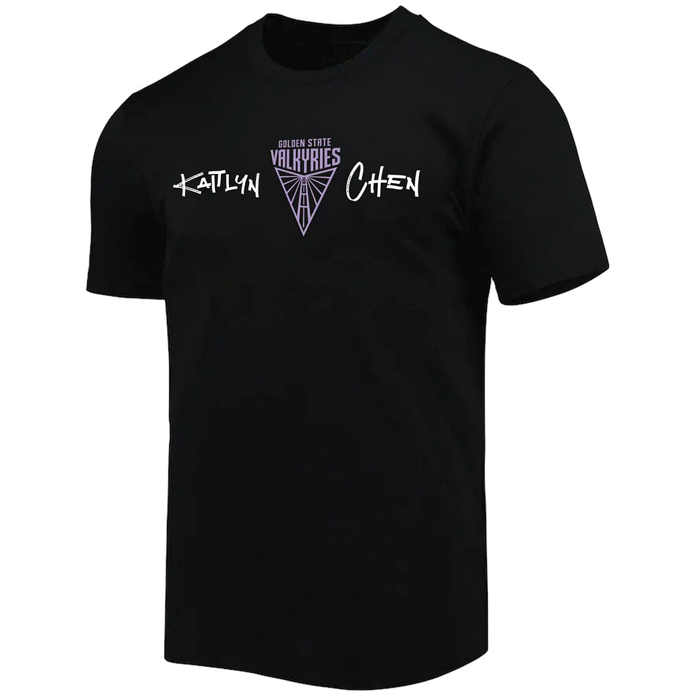 Unisex round21 Kaitlyn Chen Black Golden State Valkyries Name & Number T-Shirt