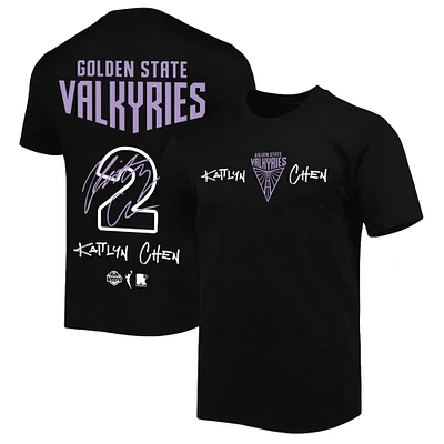 Unisex round21 Kaitlyn Chen Black Golden State Valkyries Name & Number T-Shirt