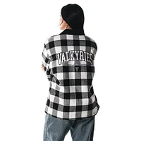 Unisex The Wild Collective Black/White Golden State Valkyries Flannel Full-Zip Shacket