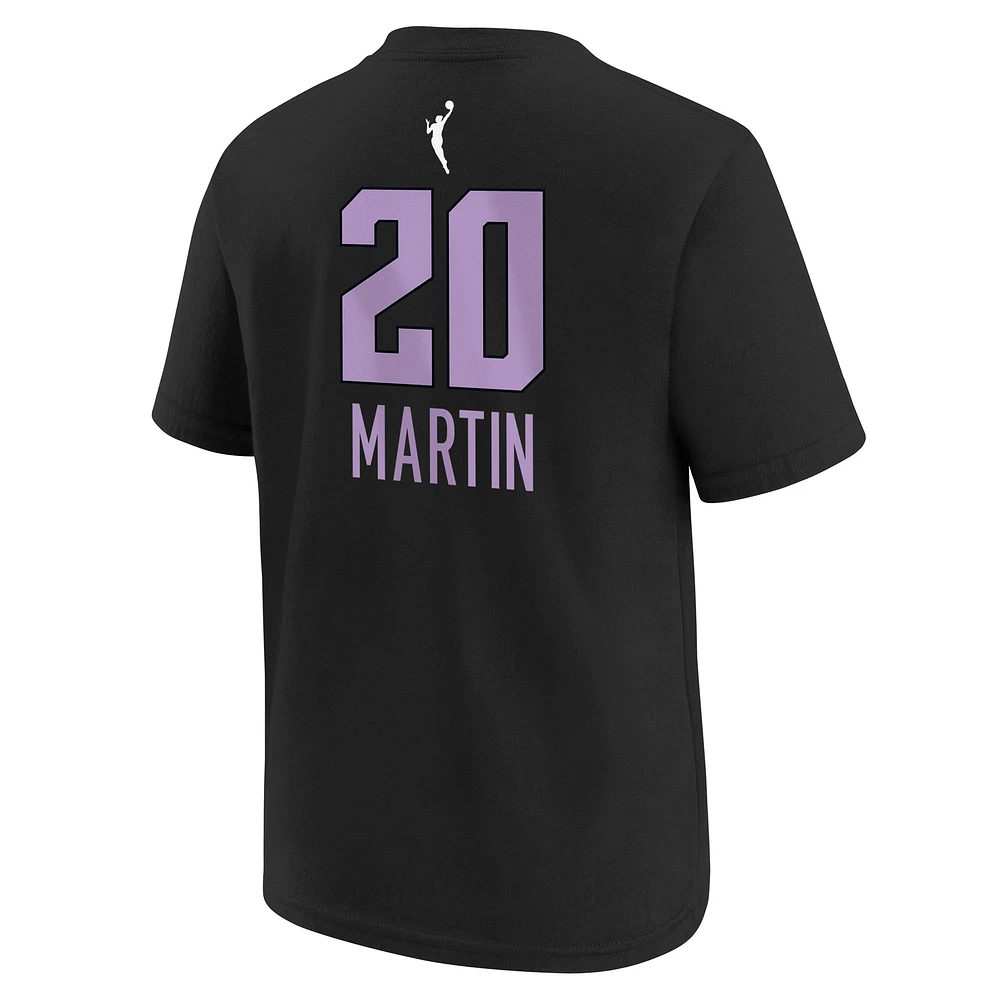 Youth Nike Kate Martin Eclipse Black Golden State Valkyries Explorer Edition Name & Number T-Shirt