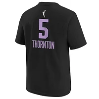 Youth Nike Kayla Thornton Black Golden State Valkyries Explorer Edition Player Name & Number T-Shirt
