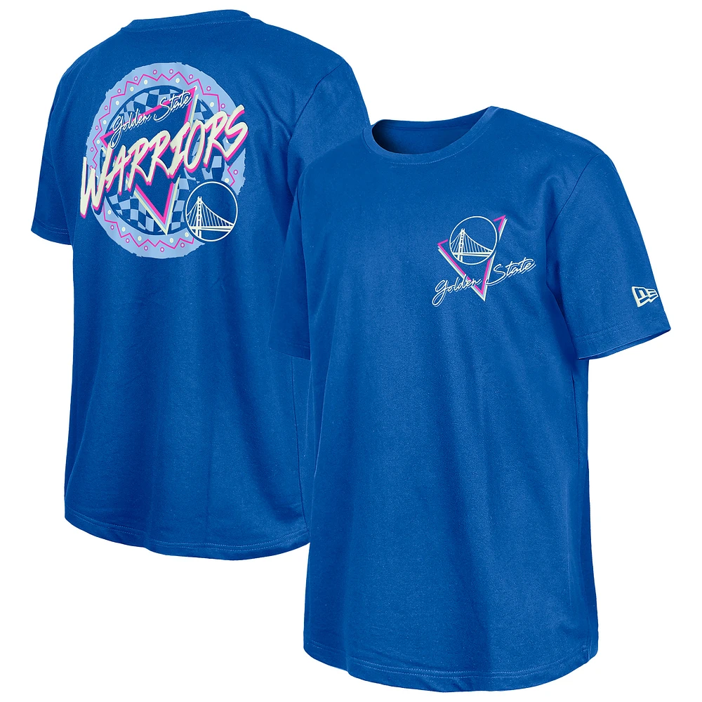 New Era Blue Golden State Warriors Glow-in-the-Dark T-Shirt