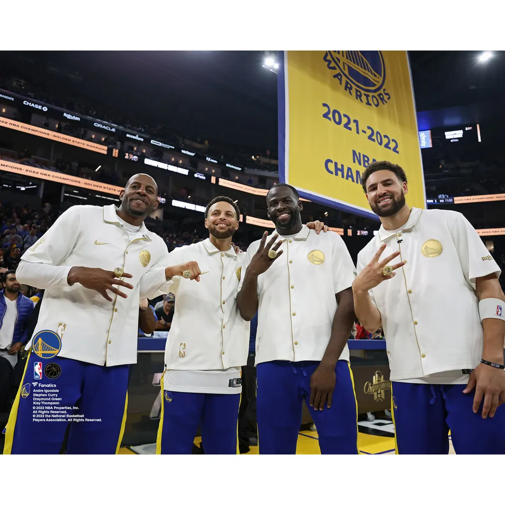 Lids Andre Iguodala, Draymond Green, Klay Thompson & Stephen Curry Golden  State Warriors Fanatics Authentic Unsigned 2022 Ring Ceremony Photograph