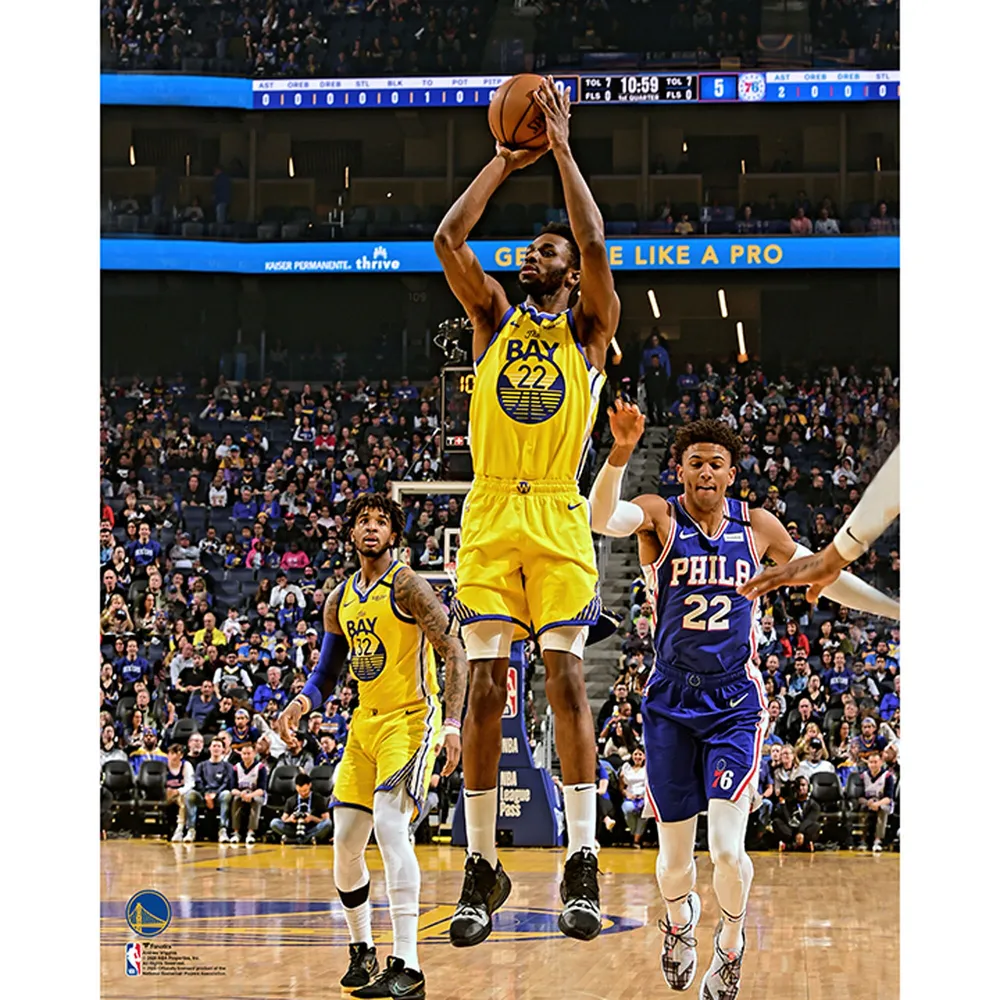 Stephen Curry Golden State Warriors Unsigned 2022 NBA Finals Larry O'Brien Trophy Photograph