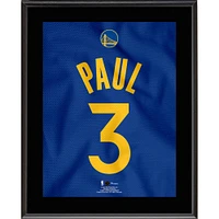 Chris Paul Golden State Warriors 10.5" x 13" #3 Royal Blue Jersey Sublimated Plaque