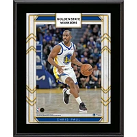 Plaque de joueur sublimée Chris Paul Golden State Warriors 10,5" x 13"