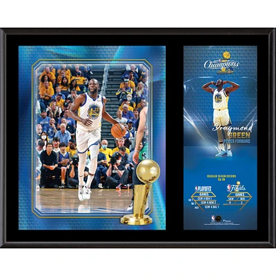 Plaque de joueur sublimée Fanatics Authentic Draymond Green Golden State Warriors Champions de la finale NBA 2022 12'' x 15''