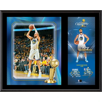 Plaque de joueur sublimée Fanatics Authentic Klay Thompson Golden State Warriors Champions de la finale NBA 2022 12'' x 15''