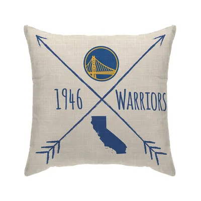 Golden State Warriors 18'' x 18'' Cross Arrow Decorative Throw Pillow