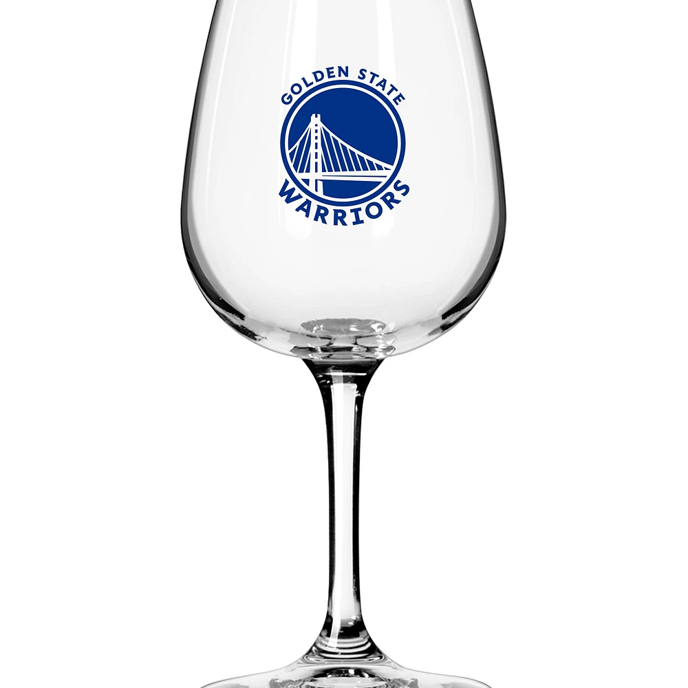 Verre à vin à pied avec logo des Golden State Warriors, 12 oz