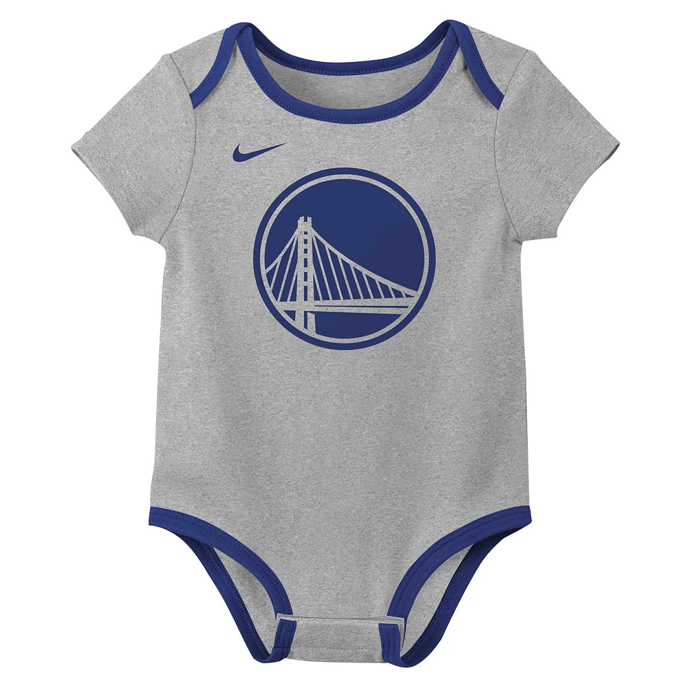 Ensemble de trois bodies pour bébé Nike Golden State Warriors