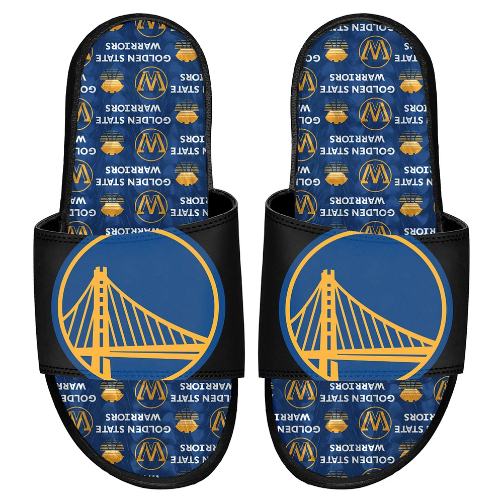 Sandales à glissière en gel motif d'équipe Golden State Warriors ISlide