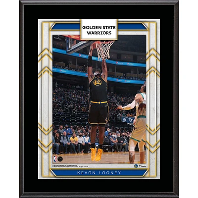 Plaque de joueur sublimée encadrée de 10,5" x 13" de Kevon Looney Golden State Warriors
