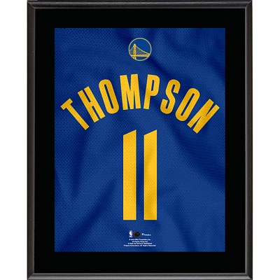 Plaque de joueur sublimée avec numéro de maillot de Klay Thompson Golden State Warriors 10,5" x 13"