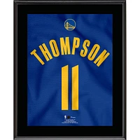 Plaque de joueur sublimée avec numéro de maillot de Klay Thompson Golden State Warriors 10,5" x 13"