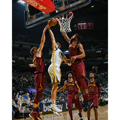 Stephen Curry Golden State Warriors Unsigned 2022 NBA Finals Larry O'Brien Trophy Photograph