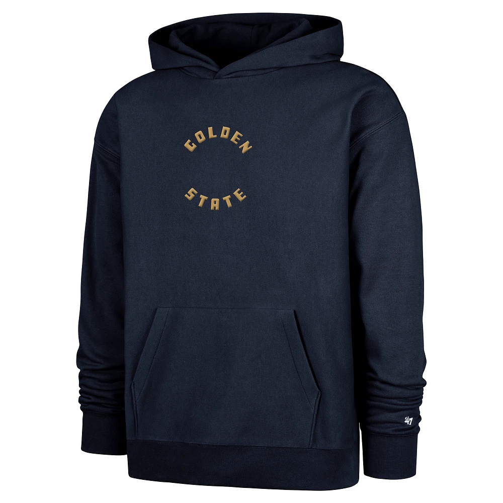 Sweat à capuche double crossover Foundation '47 bleu marine Golden State Warriors 2024/25 City Edition pour homme