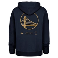 Sweat à capuche double crossover Foundation '47 bleu marine Golden State Warriors 2024/25 City Edition pour homme