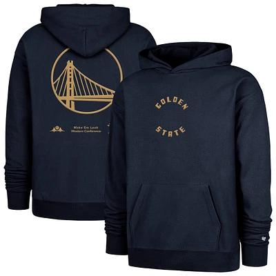 Sweat à capuche double crossover Foundation '47 bleu marine Golden State Warriors 2024/25 City Edition pour homme