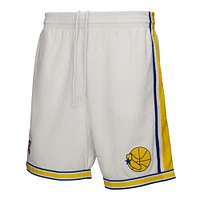 Short blanc authentique pour homme Mitchell & Ness Golden State Warriors