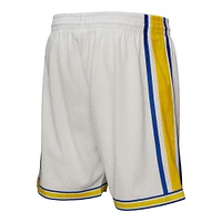 Short blanc authentique pour homme Mitchell & Ness Golden State Warriors