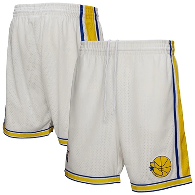 Short blanc authentique pour homme Mitchell & Ness Golden State Warriors