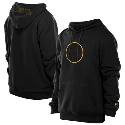 Sweat à capuche Premium New Era Golden State Warriors noir pour homme