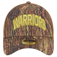 Men's New Era  Camo Golden State Warriors Victory Grove Forest A-Frame Trucker 9FORTY Adjustable Hat