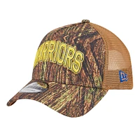 Men's New Era  Camo Golden State Warriors Victory Grove Forest A-Frame Trucker 9FORTY Adjustable Hat