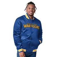 Men's Starter  Gold Golden State Warriors Reversible Satin Full-Snap Varsity Jacket