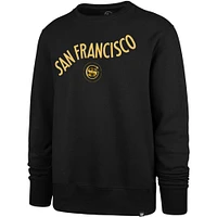 Sweat-shirt noir pour hommes '47 Golden State Warriors 2023/24 City Edition Postgame Headline Crew